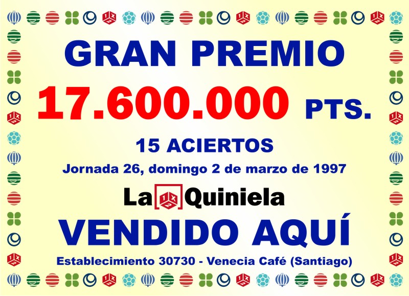 Loterías Venecia - GRAN PREMIO 1
