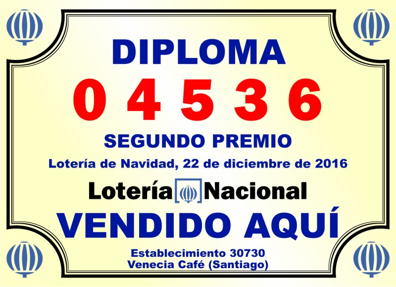 Loterías Venecia - GRAN PREMIO 7